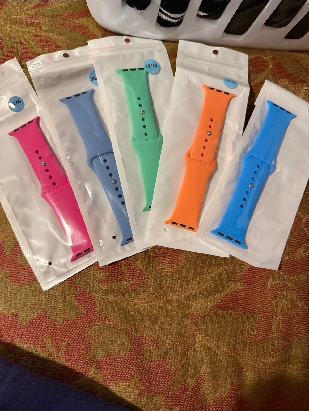 New Silicone Replacement Watch Bands  size 38/40 mm hot pink, lime, orange ++